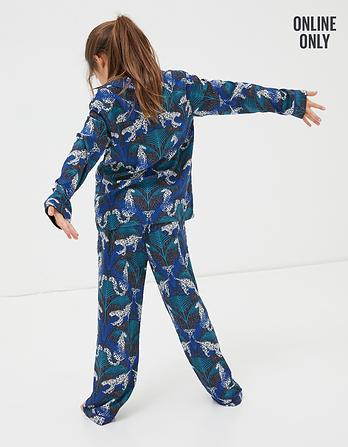 Sadie Snow Leopard Woven Pyjama Set